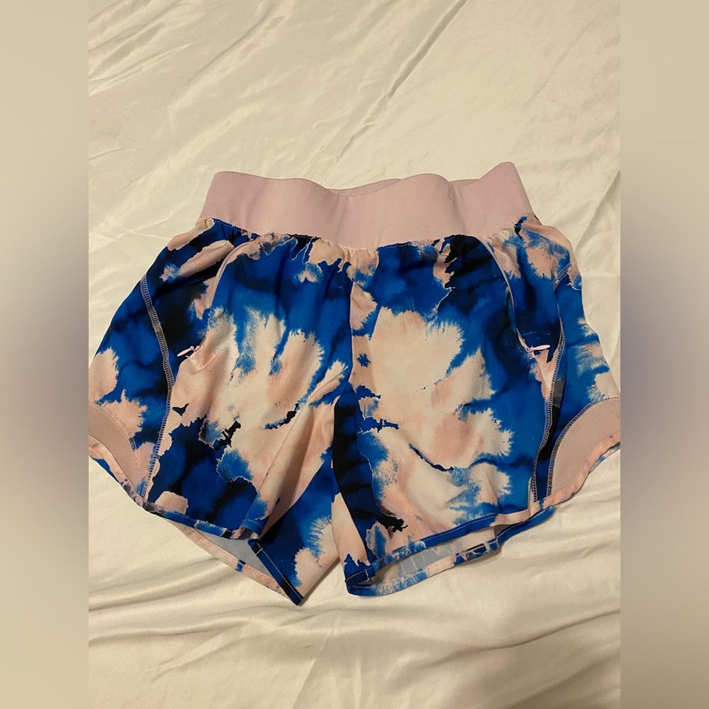 pink and blue tye dye tek gear athletic shorts size S never worn!!